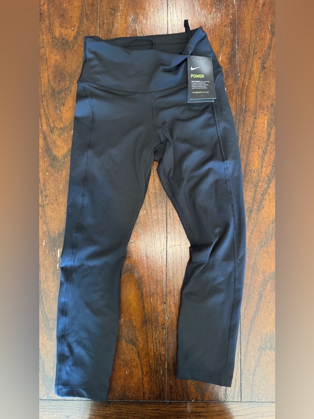 Nike Dri-FIT Power Leggings XS Black High Rise Athletic Athleisure